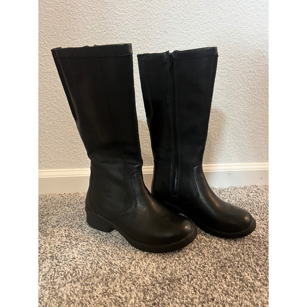 Minimalist Equestrian KEEN Tall Black Leather Riding Boots Knee High Sz 5
